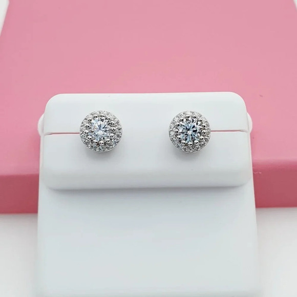 "925 Sterling Silver Cubic Zirconia Earrings, U19254599 - Picture 3 of 11